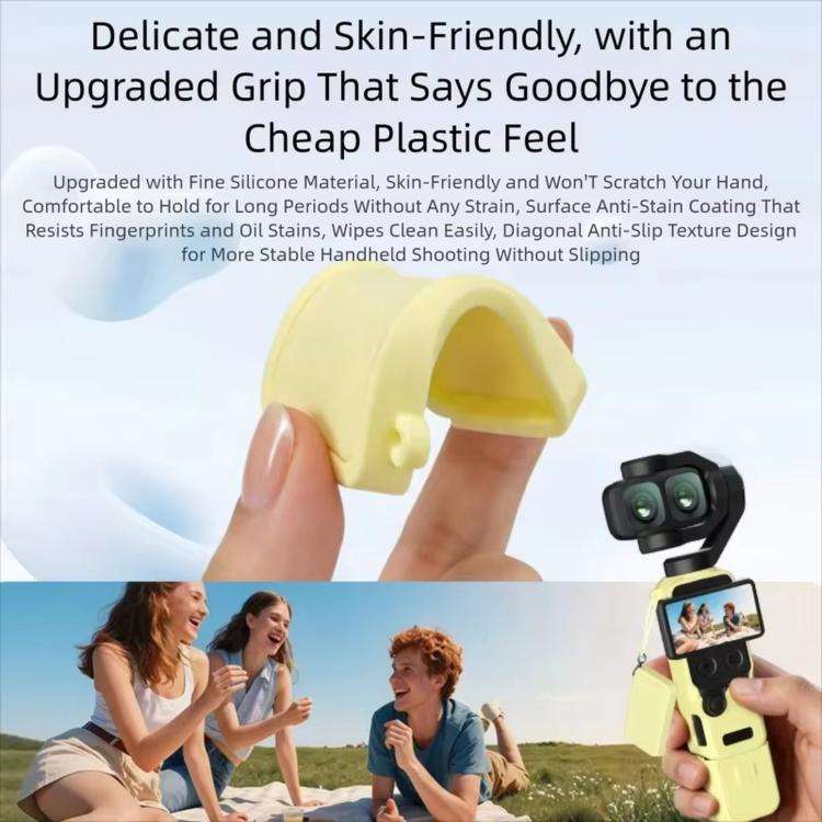For DJI Osmo Pocket 4P CYNOVA Silicone Protective Case Screen Body Protective Cover(Yellow)