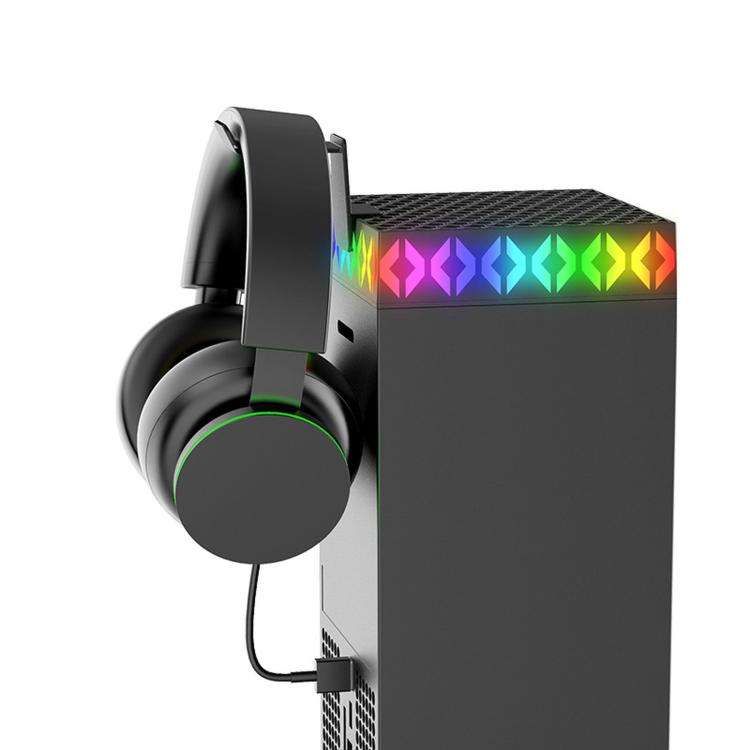 ipega Top Cooling Fan For Xbox Series X Console Auto Temp Sensor Cooler with RGB Light & Headset ...