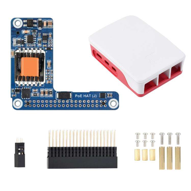 Waveshare 5/CM5 Dedicated PoE(+) Expansion Board For Raspberry Pi, Model: 34612+ Case