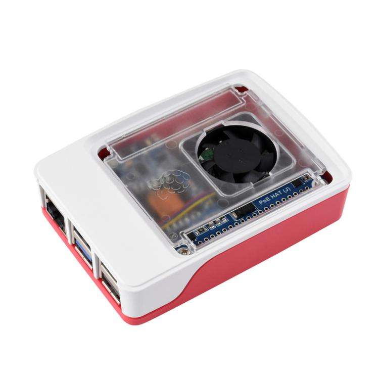 Waveshare 5/CM5 Dedicated PoE(+) Expansion Board For Raspberry Pi, Model: 34612+ Case