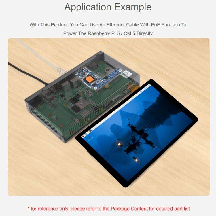 Waveshare 5/CM5 Dedicated PoE(+) Expansion Board For Raspberry Pi, Model: 34611