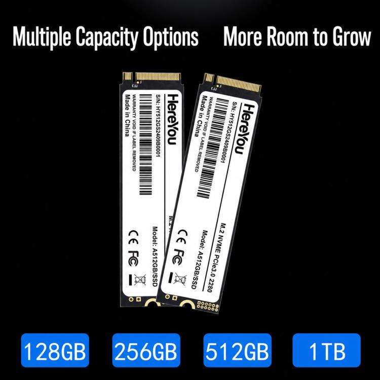 HereYou M.2 NVMe PCIe 3.0 SSD 2280 Internal Solid State Drive For Laptop, Capacity: 1TB
