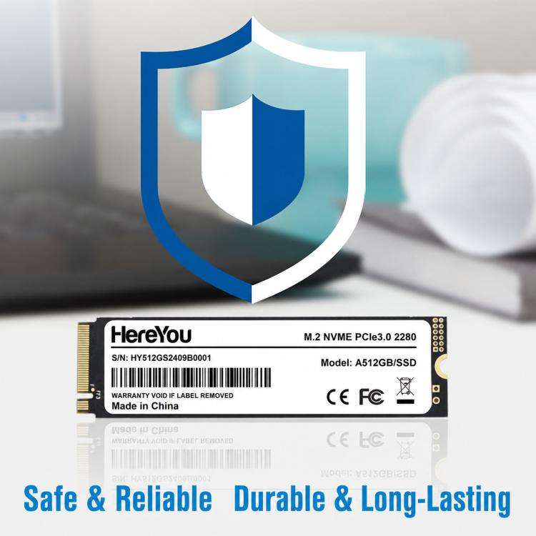 HereYou M.2 NVMe PCIe 3.0 SSD 2280 Internal Solid State Drive For Laptop, Capacity: 128GB