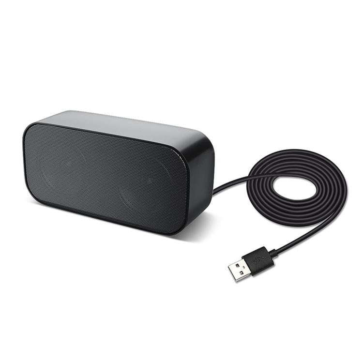 USB Computer Speaker with Built-in Microphone & Sound Card Mini Desktop Stereo Soundbar