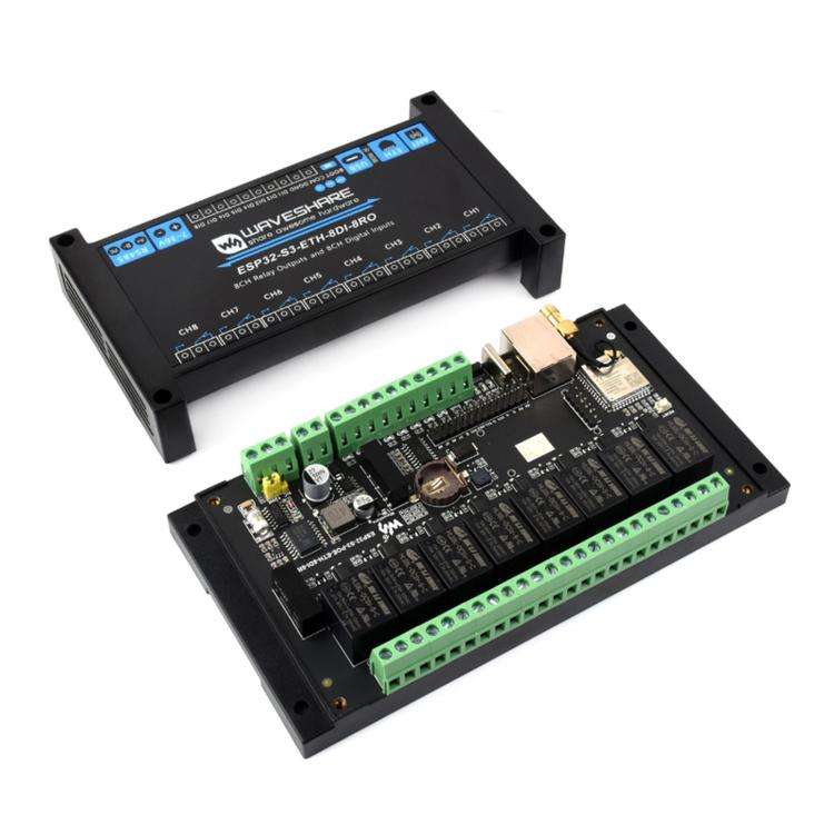 Waveshare ESP32-S3 Industrial Control Board With 8-Channel Wi-Fi Network Relays, Version: Standar...