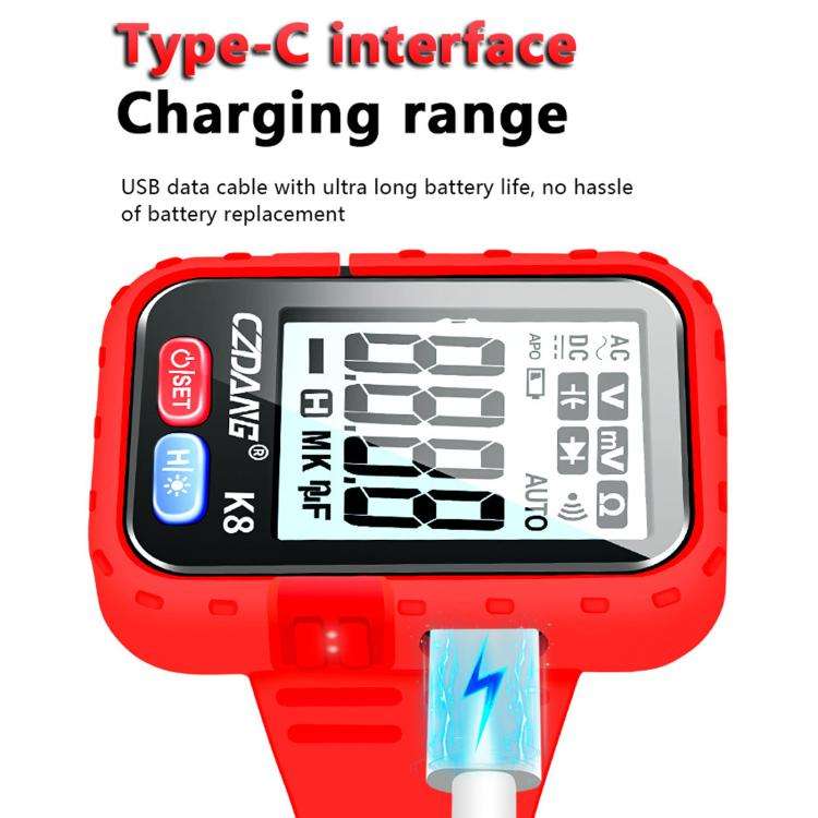 CZDANG K8 High Precision Digital Wrist Multimeter Portable Smart Voltage & Resistance Tester