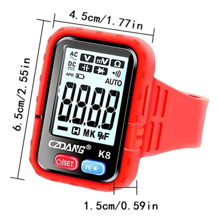 CZDANG K8 High Precision Digital Wrist Multimeter Portable Smart Voltage & Resistance Tester