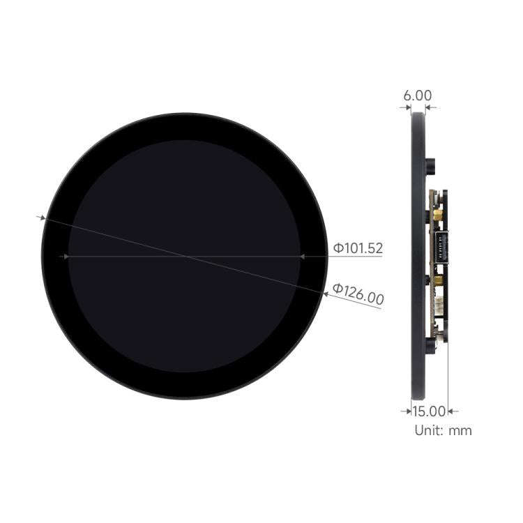 Waveshare 31522 ESP32-P4 4 Inch Round Touch Display Development Board 720 × 720 Resolution