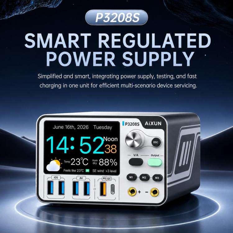 AiXun P3208S Intelligent Adjustable DC Regulated Power Supply Meter Mobile Phone Repair Power Sup...