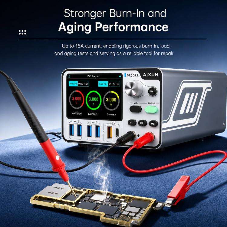 AiXun P3208S Intelligent Adjustable DC Regulated Power Supply Meter Mobile Phone Repair Power Sup...
