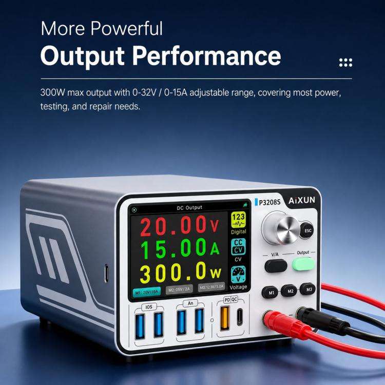 AiXun P3208S Intelligent Adjustable DC Regulated Power Supply Meter Mobile Phone Repair Power Sup...