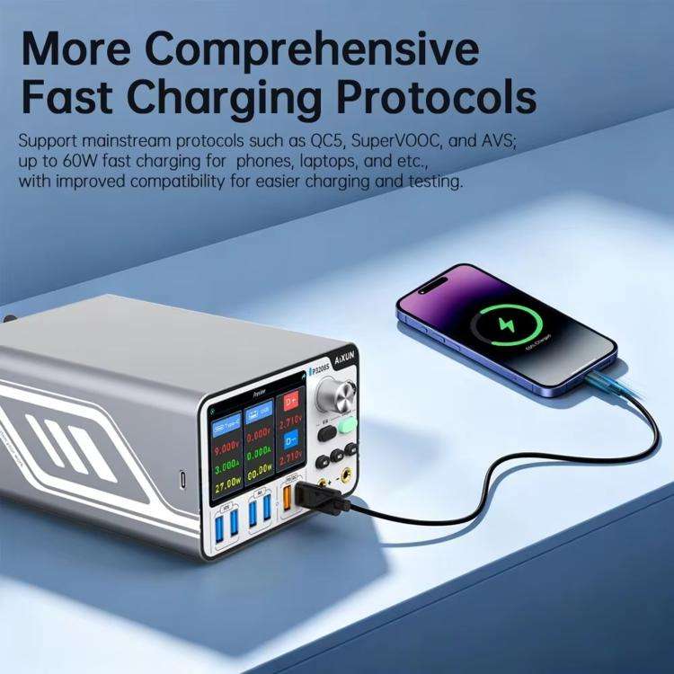 AiXun P3208S Intelligent Adjustable DC Regulated Power Supply Meter Mobile Phone Repair Power Sup...
