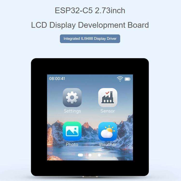 WAVESHARE ESP32-C5 2.73 Inch LCD Display Development Board, 32-Bit RISC-V Processor, Supports Dua...