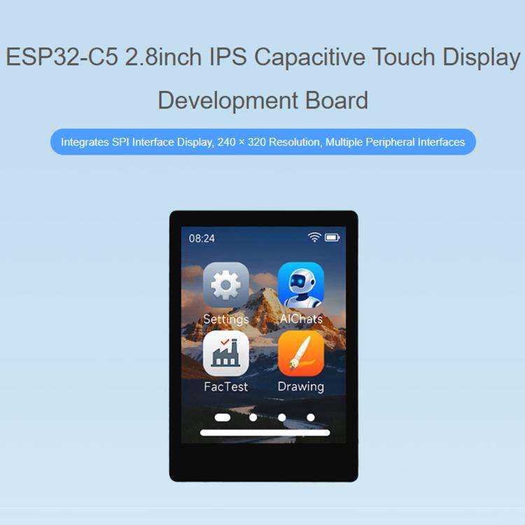 WAVESHARE 34958 ESP32-C5 2.8 Inch IPS Capacitive Touch Display Development Board Integrated Dual-...