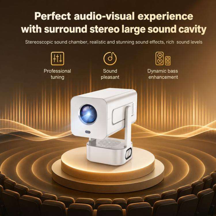 C360 Home Mini Portable HD Projector With Built-In Speaker AU Plug