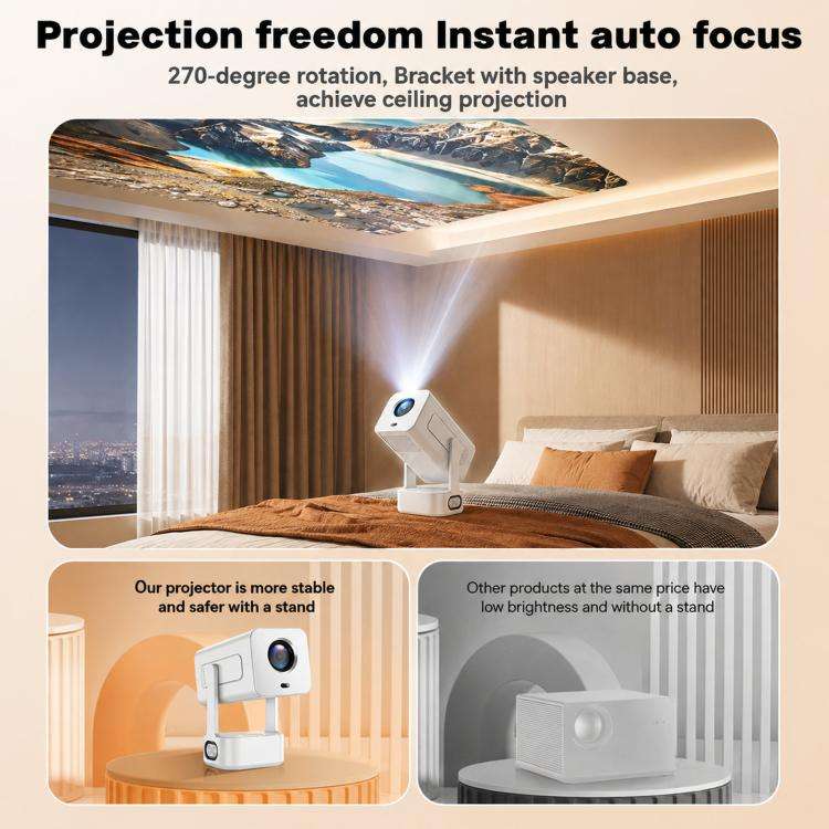 C360 Home Mini Portable HD Projector With Built-In Speaker AU Plug