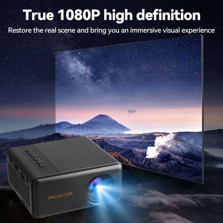 M4 Rotatable HD Mini Projector 1080P Portable Smart Projector EU Plug