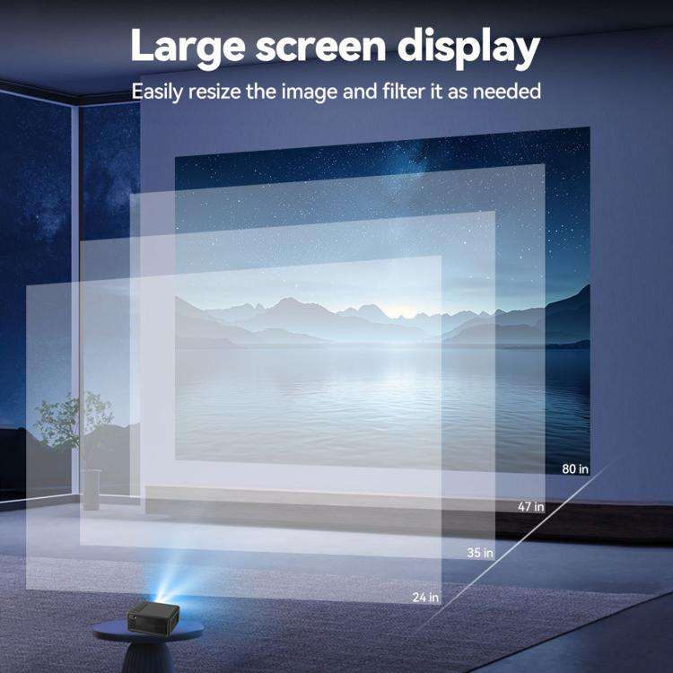 M4 Rotatable HD Mini Projector 1080P Portable Smart Projector UK Plug