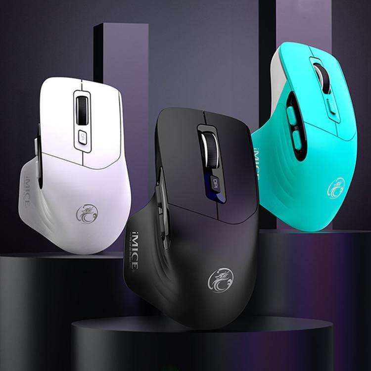 IMICE G209 Wireless Mouse Dual Mode Bluetooth 2.4G Ergonomic Rechargeable Optical Mice(Black)