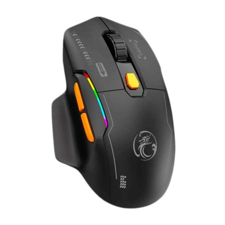 iMICE G203 Tri-Mode Wireless Gaming Mouse 12800 DPI 1000Hz Polling Rate Rechargeable RGB Mouse(Bl...