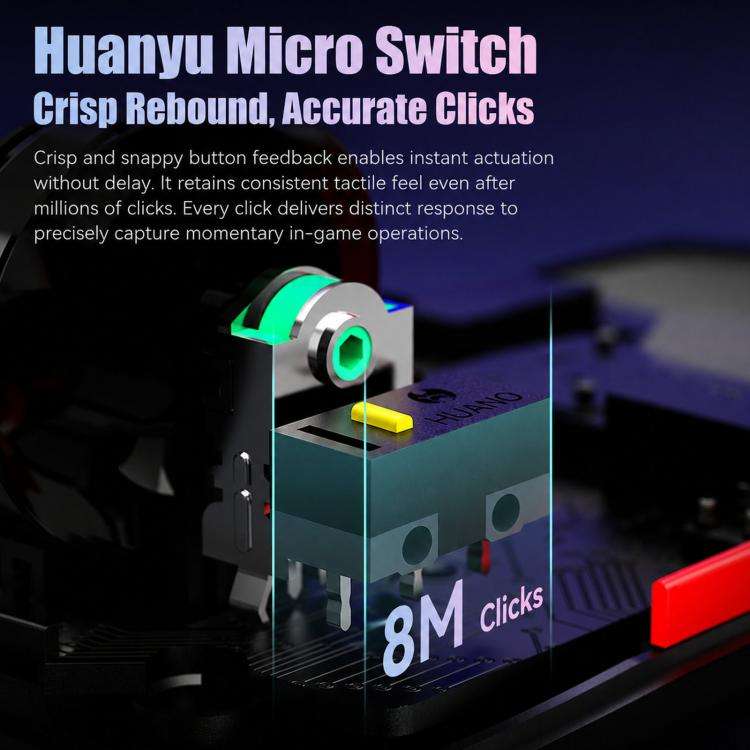 iMICE G203 Tri-Mode Wireless Gaming Mouse 12800 DPI 1000Hz Polling Rate Rechargeable RGB Mouse(Bl...