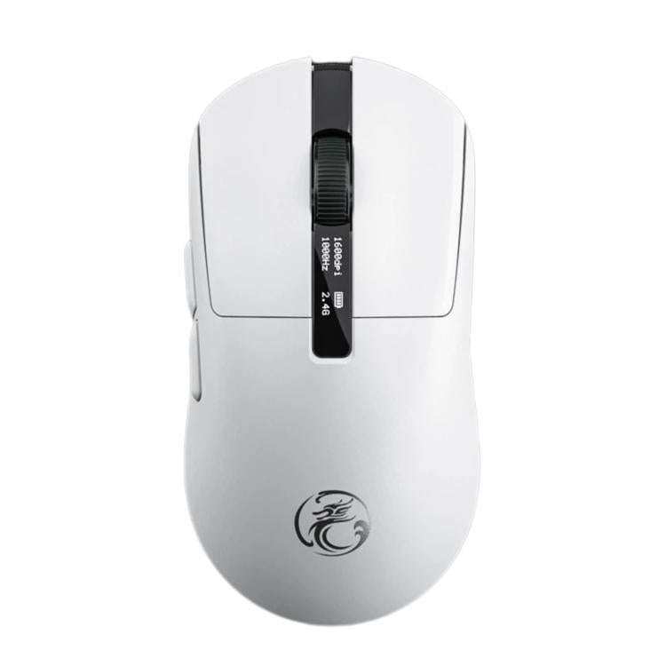 iMICE G200 Tri-Mode Wireless Gaming Bluetooth Mouse Lightweight Office Mouse With Display(White)