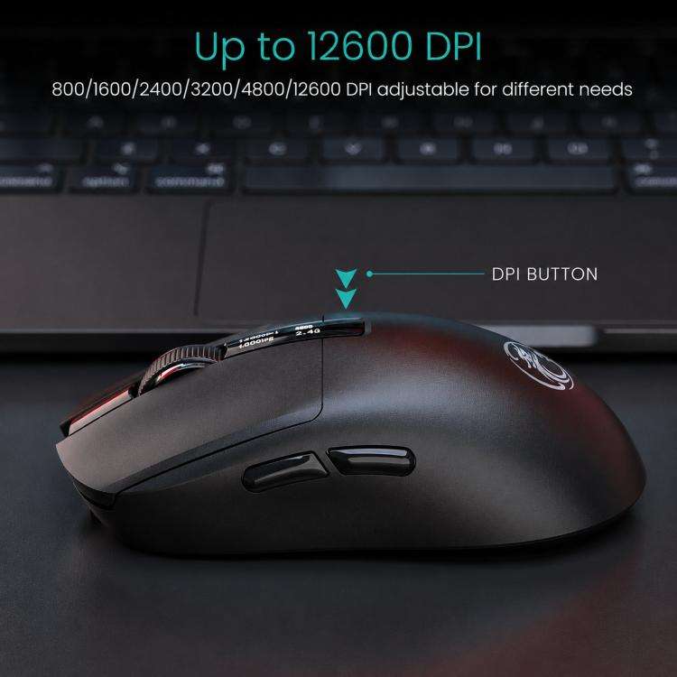 iMICE G200 Tri-Mode Wireless Gaming Bluetooth Mouse Lightweight Office Mouse With Display(White)