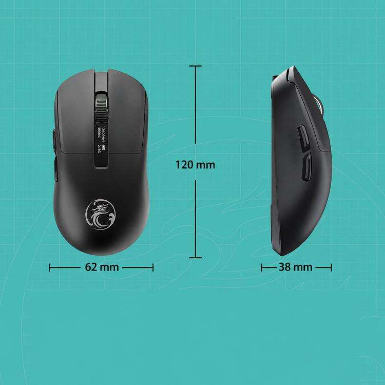 iMICE G200 Tri-Mode Wireless Gaming Bluetooth Mouse Lightweight Office Mouse With Display(White)
