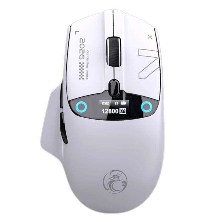 iMICE G205 Tri-Mode Wireless Gaming Mouse With Smart Display Screen 12800 DPI Rechargeable Ergono...