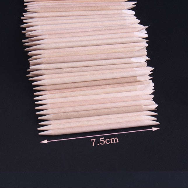 3 PCS Manicure Orange Sticks Beauty Wood Sign Dead Skin Push Nails