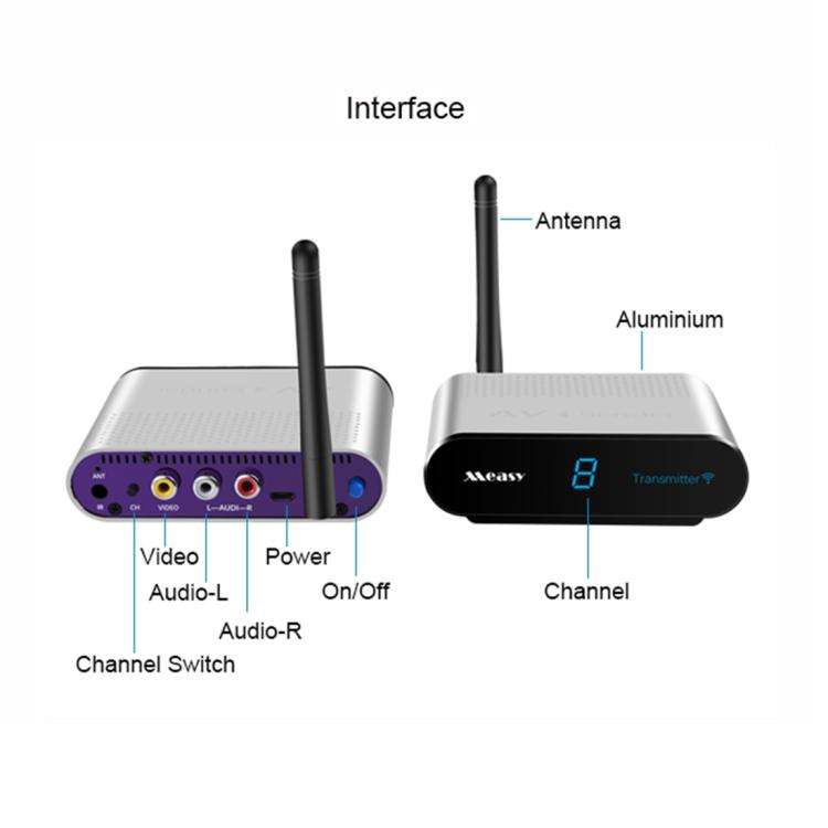 Measy AV220-2 2.4GHz Wireless Audio / Video Transmitter + 2 Receiver, Transmission Distance: 200m...