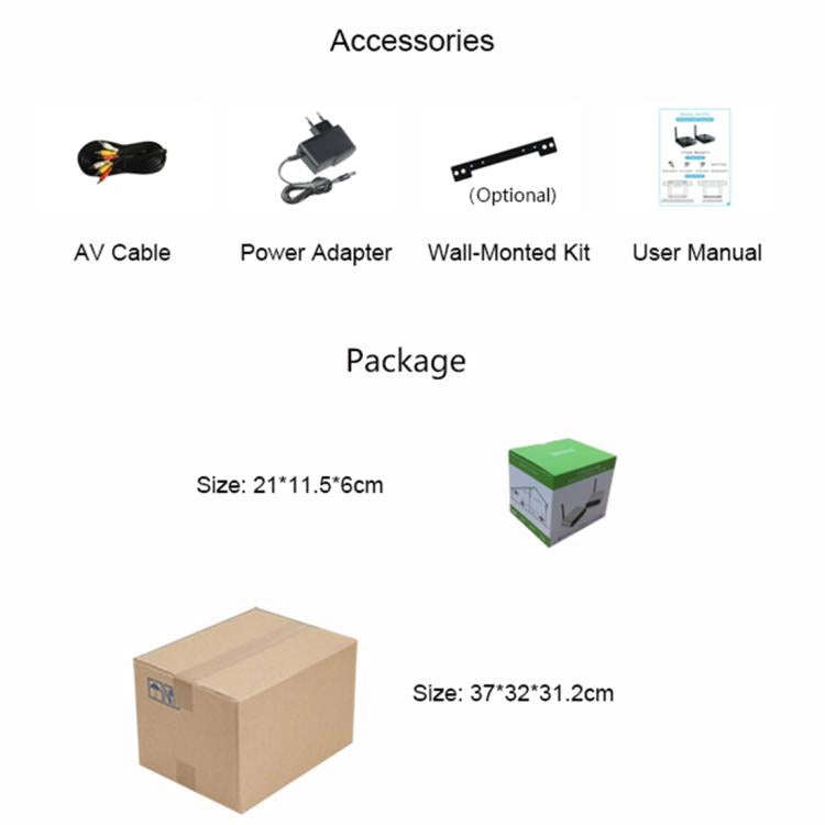 Measy AV220-2 2.4GHz Wireless Audio / Video Transmitter + 2 Receiver, Transmission Distance: 200m...