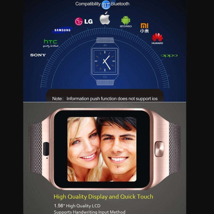 DZ09 1.56 inch Screen Bluetooth 3.0 Android 4.1 OS Above Smart Watch Phone with Bluetooth Call & ...