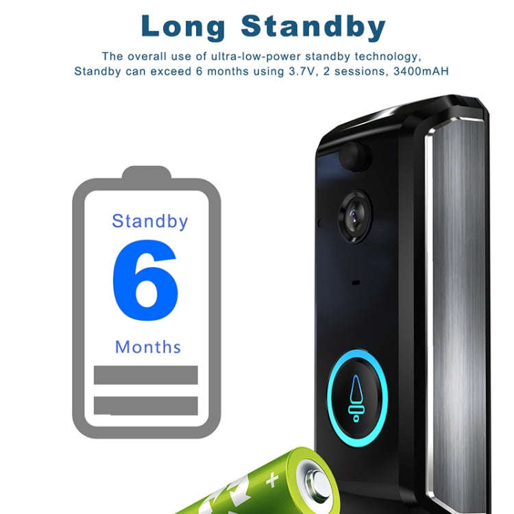 M101 WiFi Intelligent Video Doorbell, Support Infrared Night Vision / Motion Detection / Two-way ...