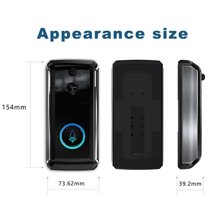 M101 WiFi Intelligent Video Doorbell, Support Infrared Night Vision / Motion Detection / Two-way ...