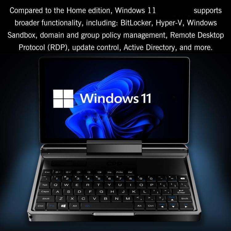 GPD MicroPC 2 Handheld Gaming PC, 16GB+512GB, 7 inch Windows 11 Home Intel Processor N250, UK Plug