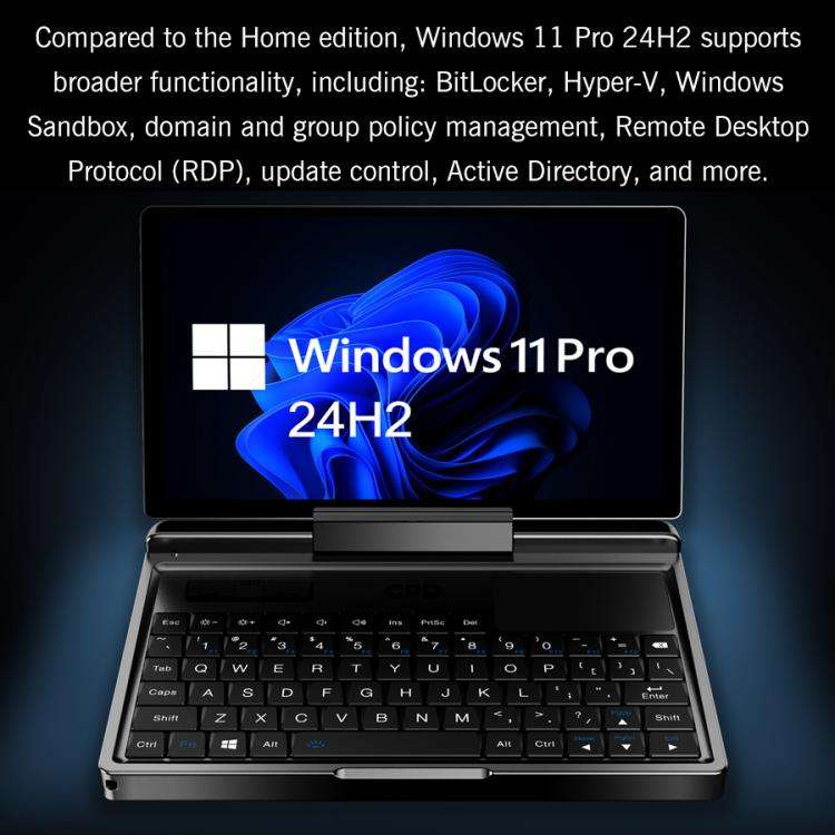 GPD MicroPC 2 Handheld Gaming PC, 16GB+512GB, 7 inch Windows 11 Pro Intel Core i3-N300, UK Plug