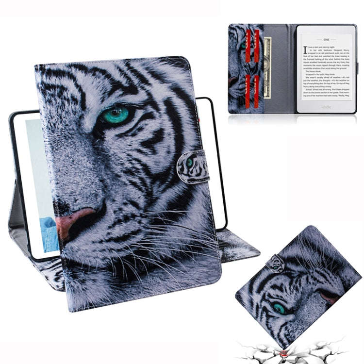 Tiger Pattern Horizontal Flip Leather Case for Amazon Kindle Paperwhite 4 (2018) / 3 / 2 / 1, wit...