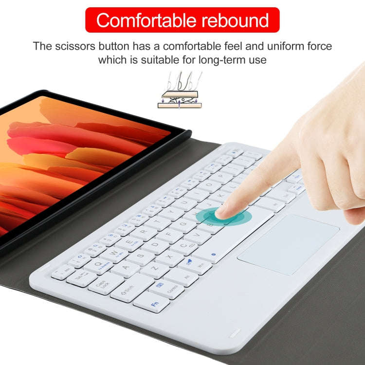 A500-A Detachable Bluetooth Keyboard Ultrathin Horizontal Flip Leather Tablet Case with Touchpad ...