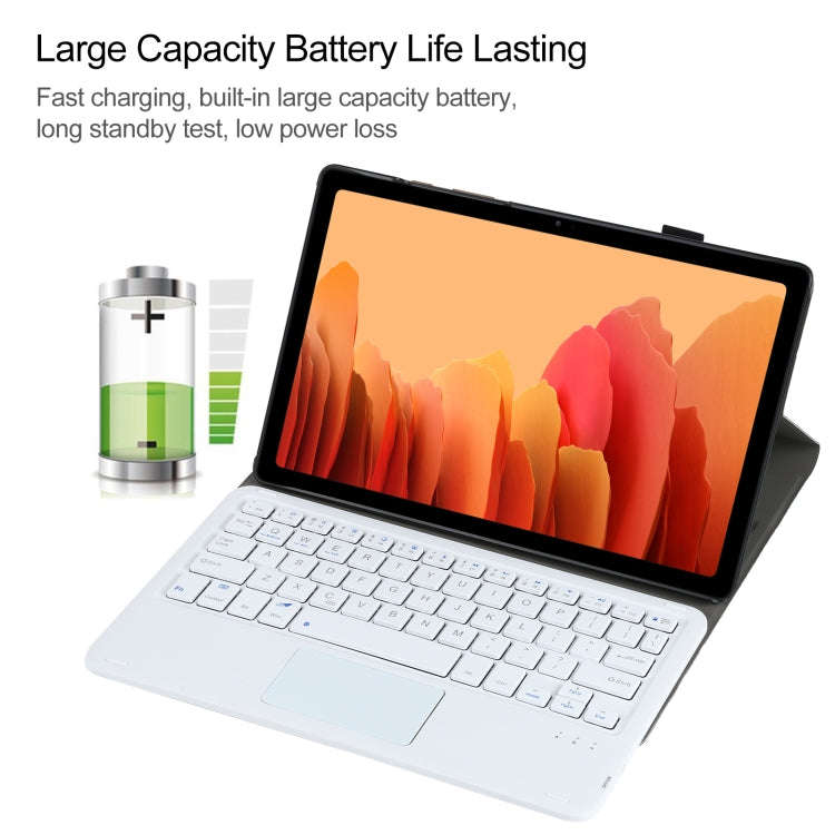 A500-A Detachable Bluetooth Keyboard Ultrathin Horizontal Flip Leather Tablet Case with Touchpad ...