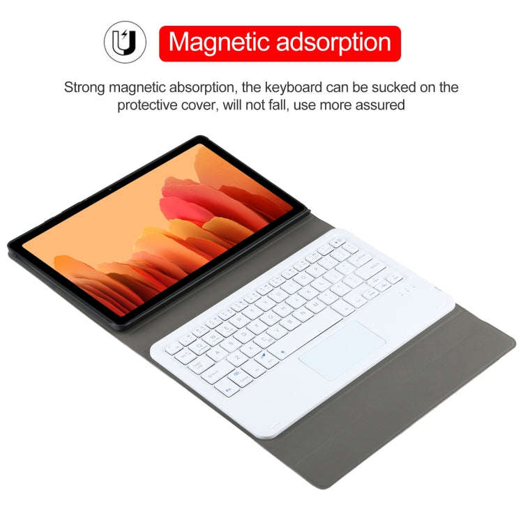 A500-A Detachable Bluetooth Keyboard Ultrathin Horizontal Flip Leather Tablet Case with Touchpad ...