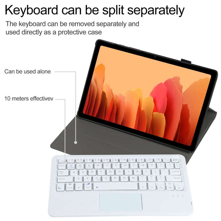 A500-A Detachable Bluetooth Keyboard Ultrathin Horizontal Flip Leather Tablet Case with Touchpad ...
