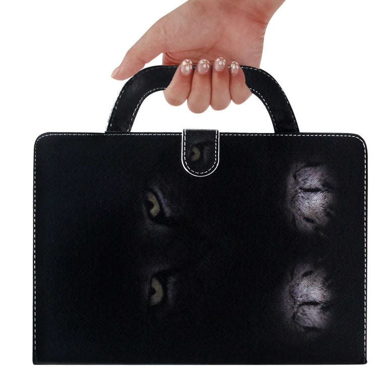 Cat Pattern Horizontal Flip Leather Case for Huawei MediaPad T5, with Holder & Card Slot & Wallet