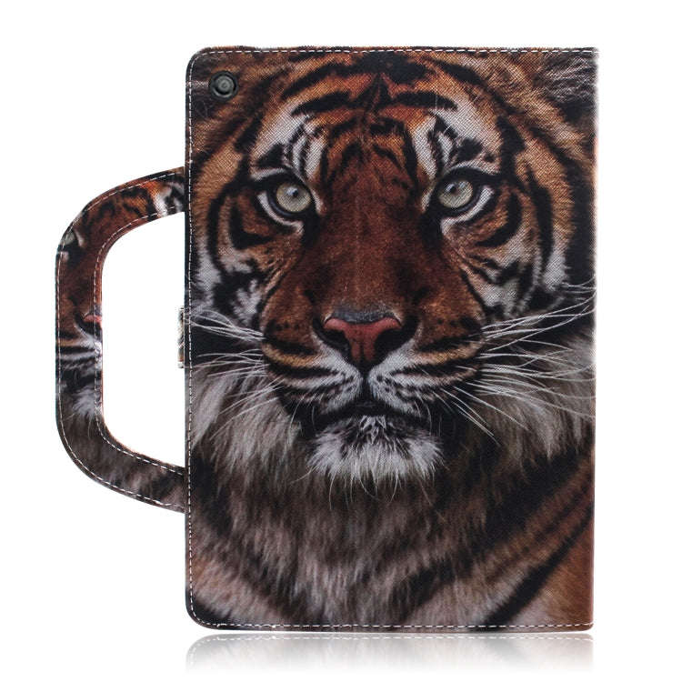 Tiger Pattern Horizontal Flip Leather Case for Amazon Kindle Fire HD 10 2015/2017, with Holder & ...