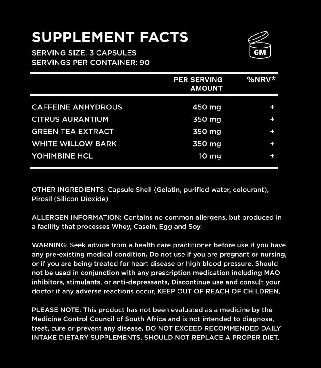 TYSON LABS Nightmare Fat Burner (90 Caps)