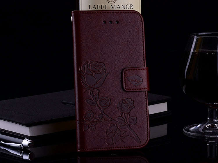 For Xiaomi Redmi 5 Plus Rose Embossed Horizontal Flip Environmental PU Leather Case with Holder &...