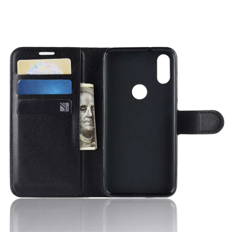 Litchi Texture Horizontal Flip Leather Case for Xiaomi Redmi Note 7, with Wallet & Holder & Card ...