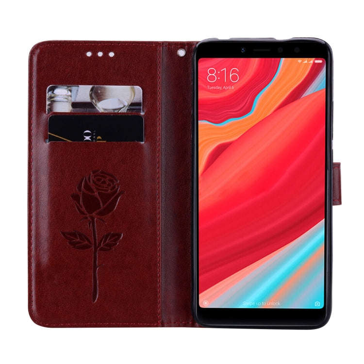 Rose Embossed Horizontal Flip Environmental PU Leather Case for Xiaomi Redmi S2, with Holder & Ca...