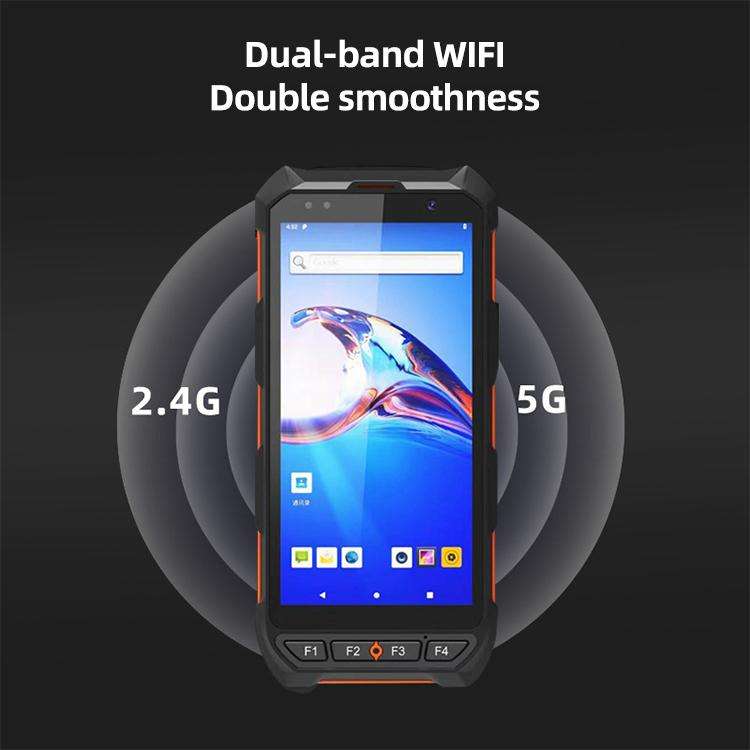 5.5 inch Android 10 IP65 Handheld Industrial Data Terminal Barcode Scanner, Style: RFID UHF + NFC HF