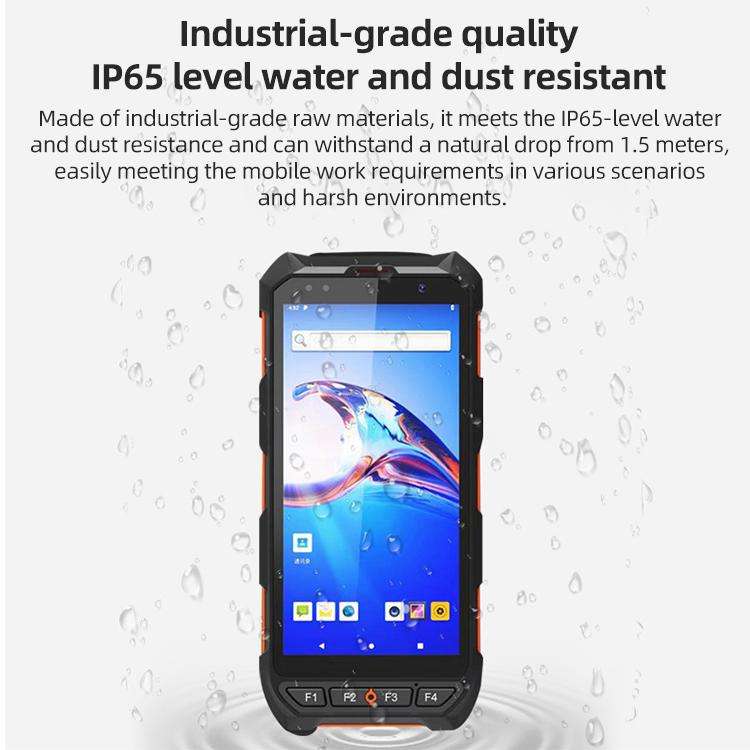 5.5 inch Android 10 IP65 Handheld Industrial Data Terminal Barcode Scanner, Style: RFID UHF + NFC...